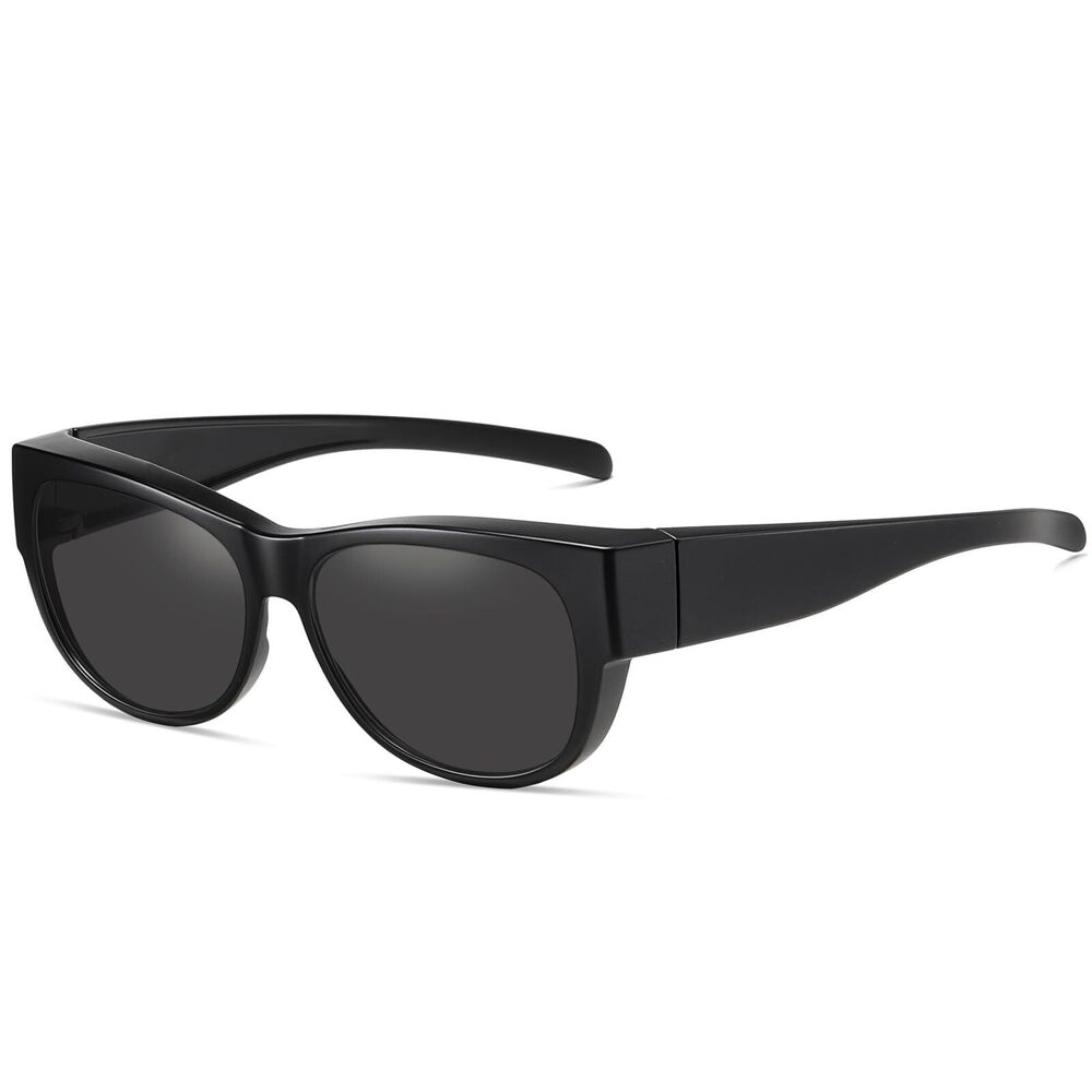 4982 Polarized Fit Over Glasses Sunglasses UV Protection Trendy Oval Wrap
